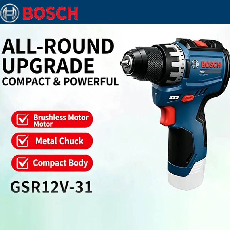 Power Tools Woodworking - Wiertarka elektryczna Bosch GSR 12V-31 bezszczotkowa,