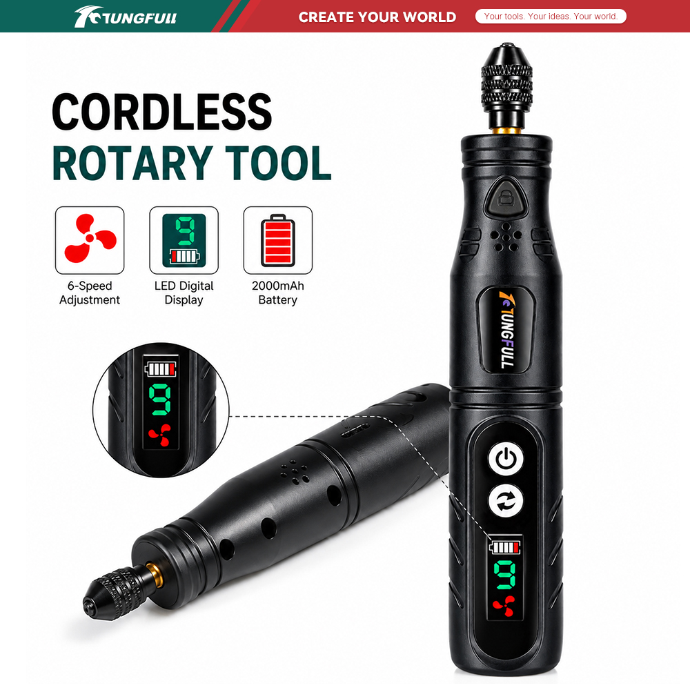 Rotary Tool Kit - Zestaw narzędzi obrotowych TUNGFULL z możliwością