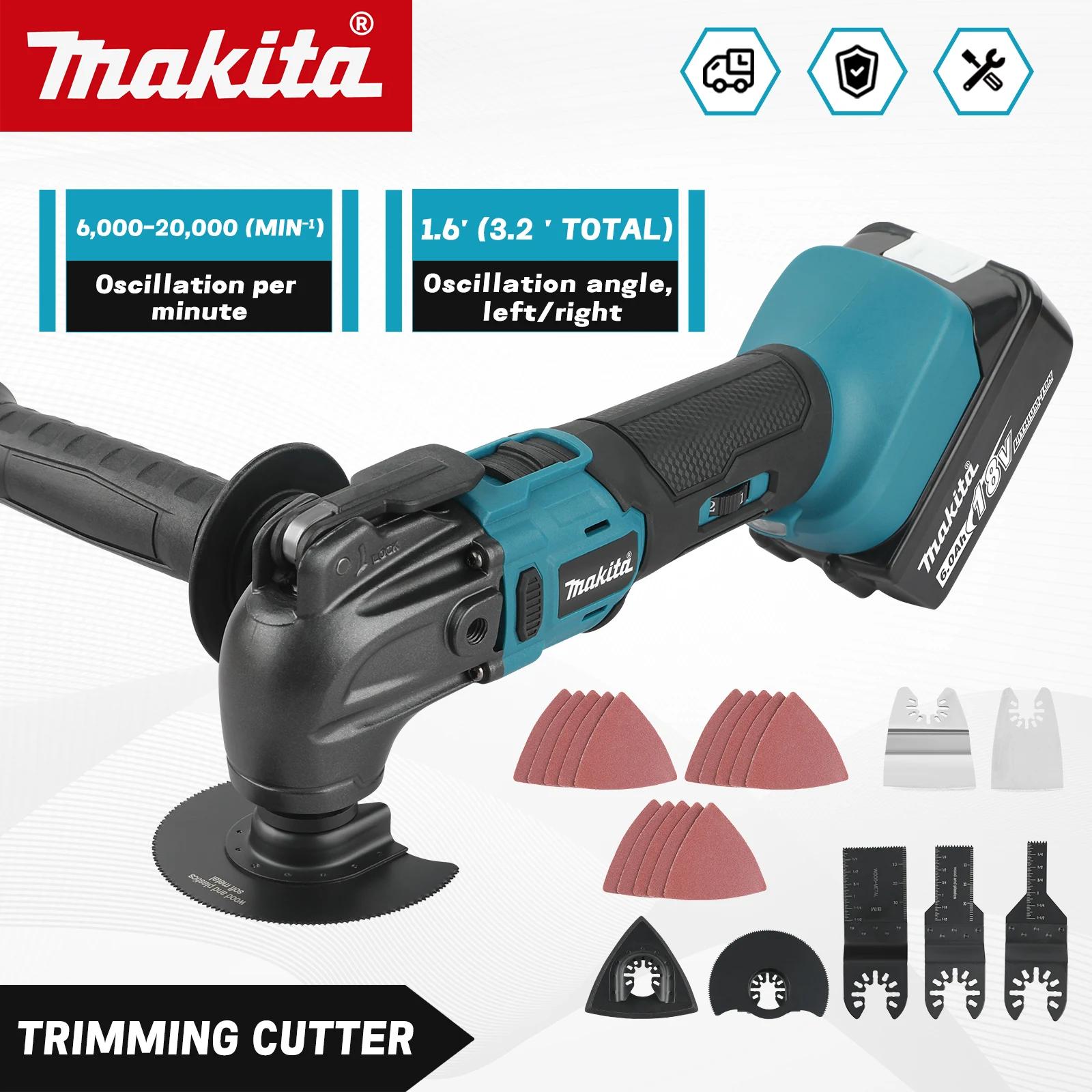 Oscillating Multi Tool - Bezszczotkowe narzędzie oscylacyjne Makita 18V z