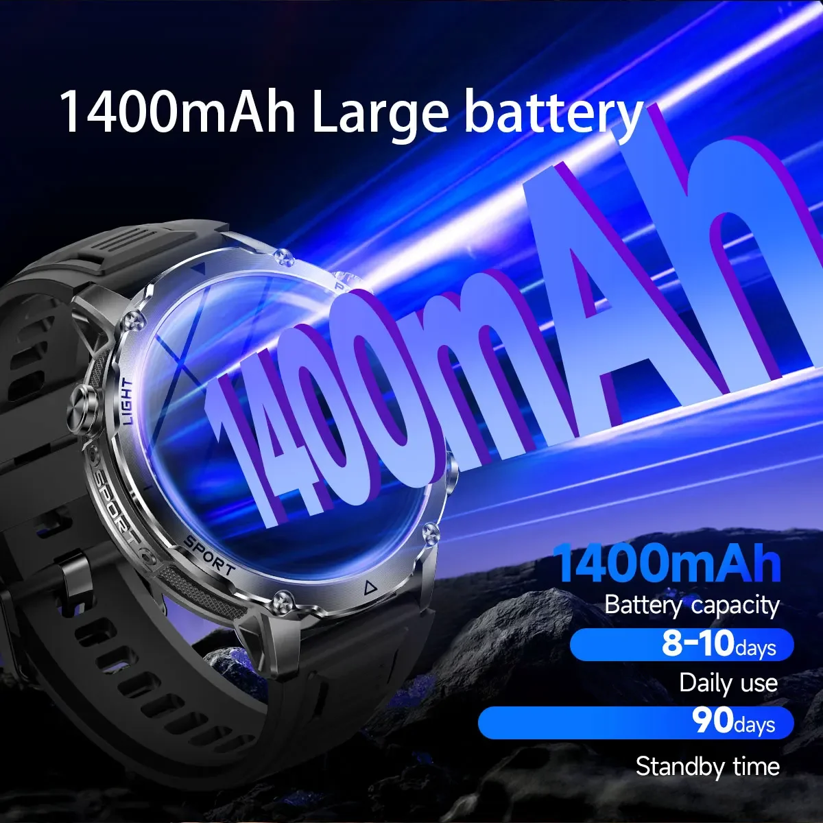 Smartwatch męski z dużą bateri – Power Tools Brands recenzja i cena