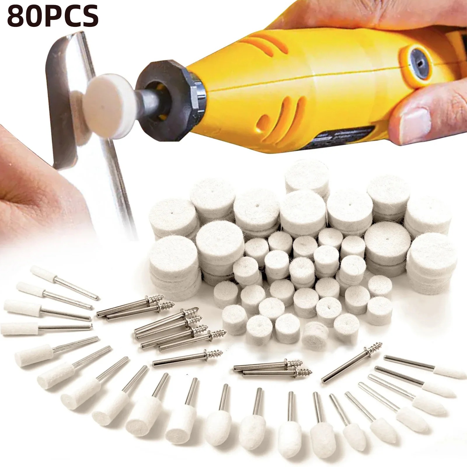 Zestaw 80 szt. filcowych tarcz – Rotary Tool Kit recenzja i cena
